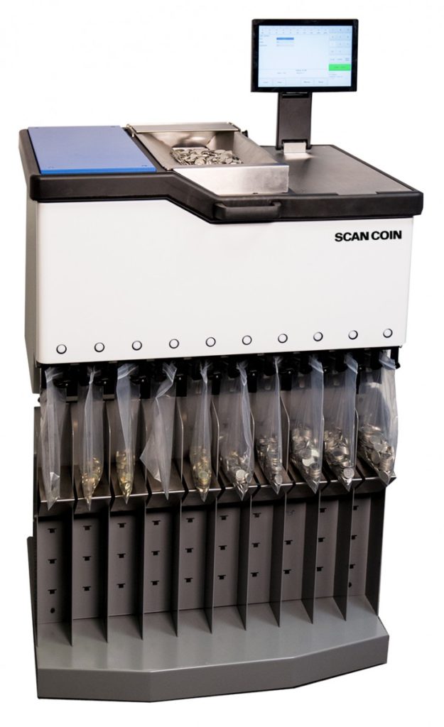 SCAN COIN ICX Active 9 Industrial Coin Counter, Sorter and Bagger